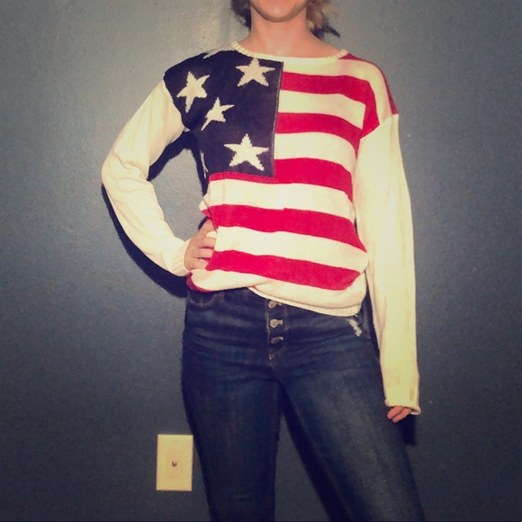 The Classic Sweaters - The Classic Brand American Flag Sweater